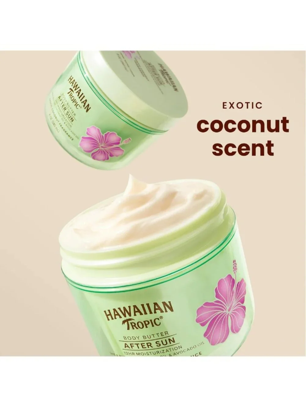 Moisturizing After Sun Body Butter with Coconut Oil - 8 Oz Hydrating Skin Care